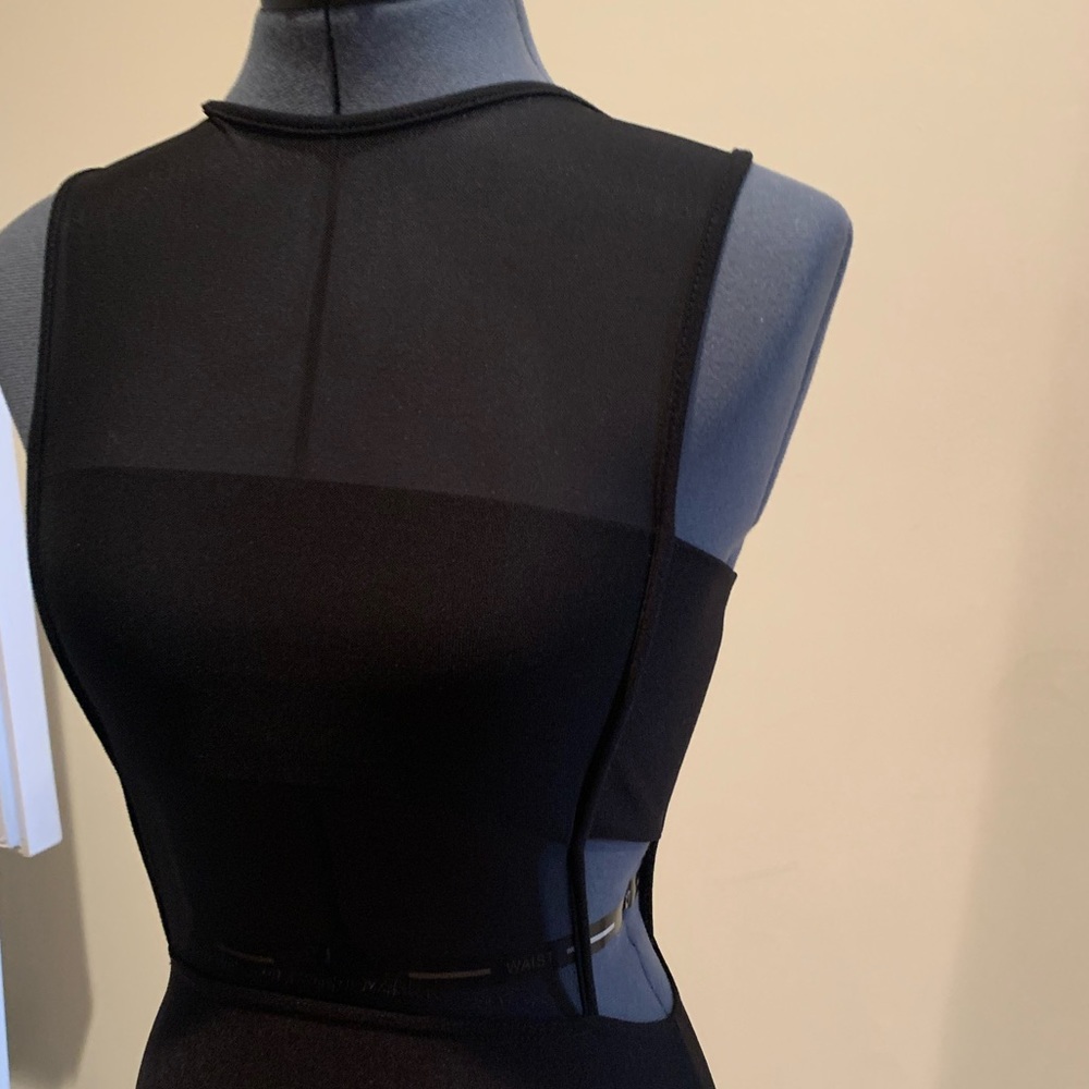 Sheer cut out midi dress